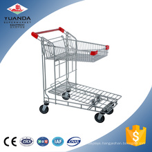 Supermarket Rolling Flat Bed Trolley for Heavy Duty Goods